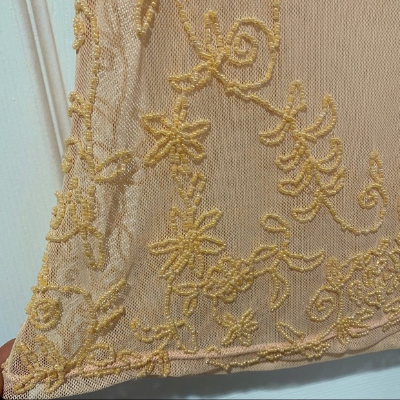 Beaded Mesh peach color top🌷 - Picture 9 of 16